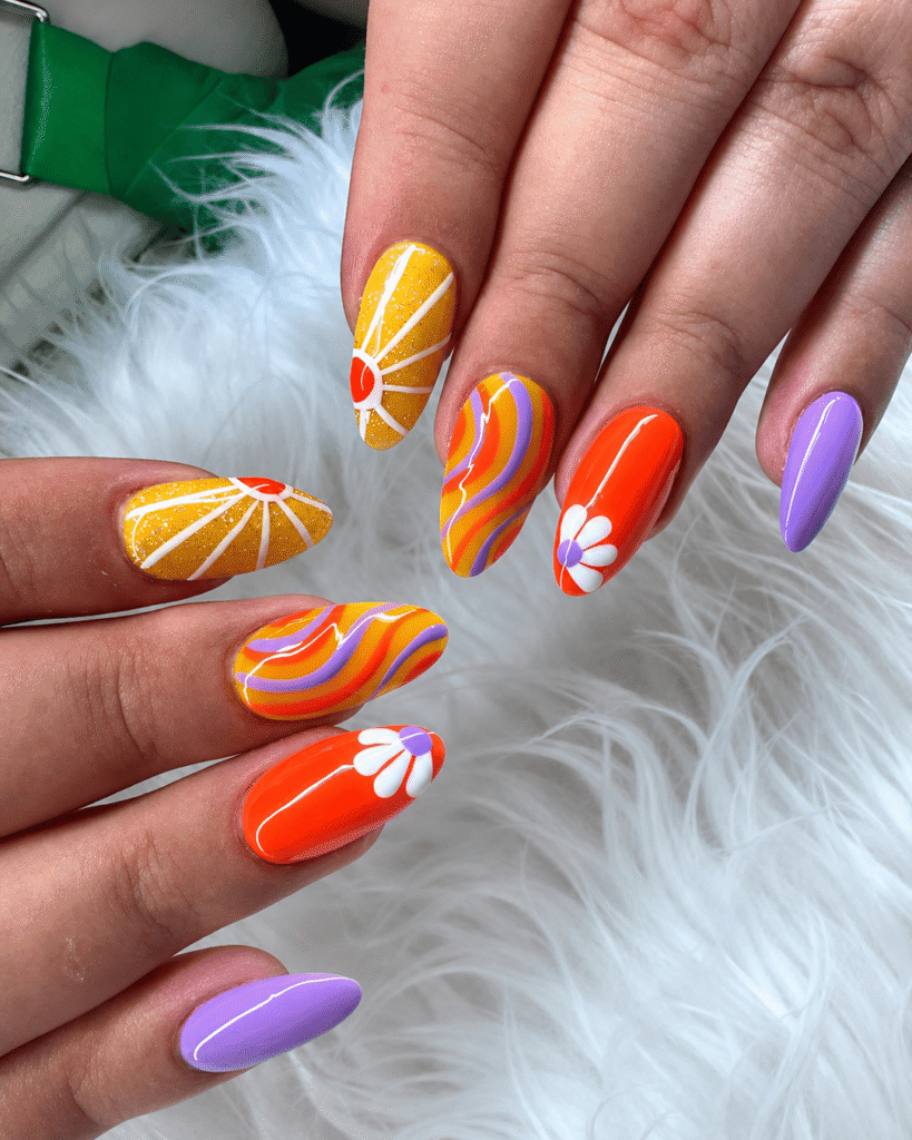 Nail art design at Binh's Nails Westmount, Edmonton