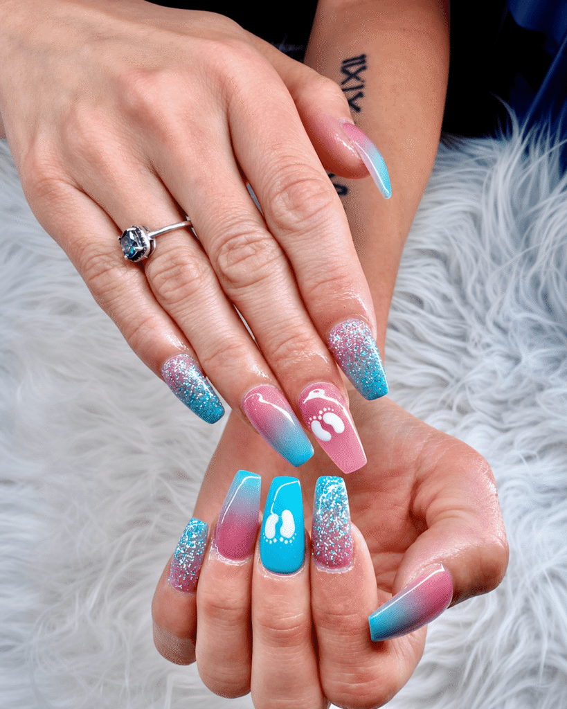 Nail art design at Binh's Nails Westmount, Edmonton